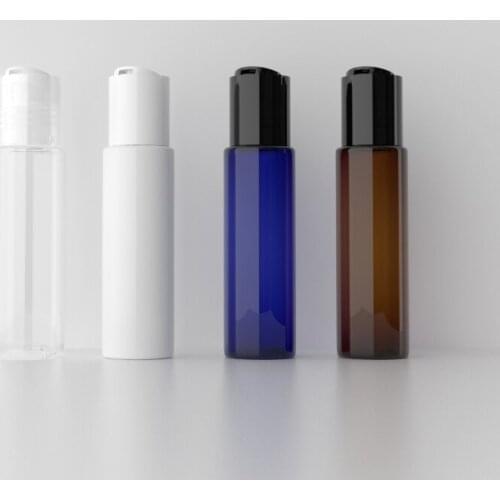 30ML X 100 Plastic Disc Top Cap Bottles For Liquid Soap Personal Care Mini Shampoo Container For Short Trip PET Cosmetic Bottles