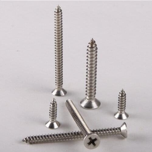 35PCS 304 Stainless Steel Countersunk Head Tapping Screws Countersunk Head Tapping Screw M3*6 GB846