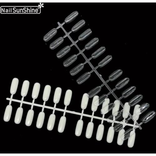 5Sheets/lot 120pcs Natural Clear Flatback Nail Tips For Making UV Gel Nail Polish Color Card Book Nail Art Display Swatch Sticks