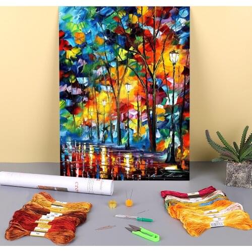 Alley The Dream Printed 11CT Cross-Stitch Complete Kit DIY Embroidery DMC Threads work Handiwork Painting Handmade Promotions