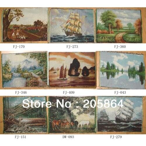 Free shipping hot sell small size fabric picture,new technical items,all kinds of scenery fabric pictures