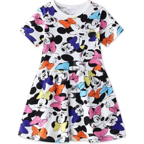 Kids Dresses Baby Girls Dress Girls Summer Dress 2020 Cartoon Minnie Mouse Dress Princess Dress 1-10 years