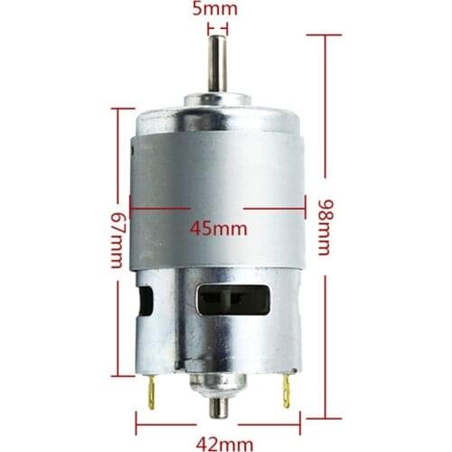 775 DC Motor DC 12V-36V 12000 RPM Ball Bearing Large Torque High Power Low Noise Hot Sale Electronic Component Motor
