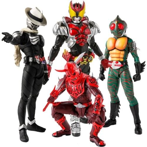 Bandai SHF Real Bone Carving Masked Rider W Skull Den-o Momotaros Amazon KIVA Action Figure Model