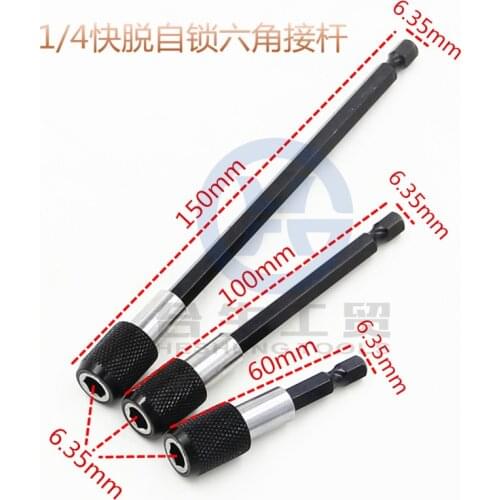 Fixmee 3pc 1/4" Impact Drive Shank Quick Change Holder Hex Bit Drill Chuck Adapter Chrome Vanadium Steel Hex Shank Adaptor