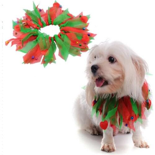 Halloween Pet Dog Accessories Dog Collar Ribbon Neck Dog Christmas Scarf Festive Supplies