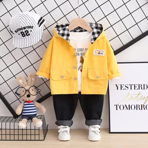 Autumn Children Fashion Clothes Baby Boys Girls Hoodies T Shirt Pants 3Pcs/sets Kids Infant Clothing Toddler Sportswear outwear