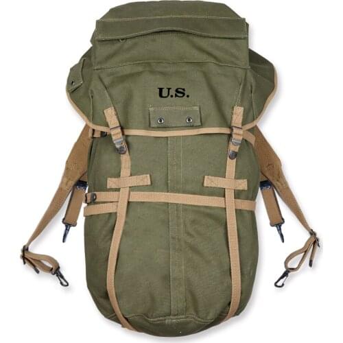 WWII WW2 US ARMY 10th Mountain Division Officer M1943 Mountain Backpacks Canvas Bag Pouch Outdoor Packsack Backpack