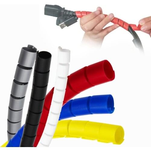Cable Channel 8mm-30mm Spiral Winding Electric Wire Cover Line Protector Tube Clips Organization Current Lead Sorting Circuit