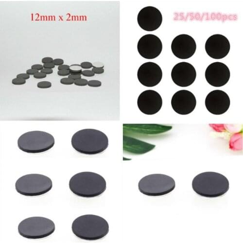 25/50/100pcs Round Magnetic Discs Flexible Rubber Refrigerator Fridge Magnets Dots with Adhesive Backing for DIY Crafts
