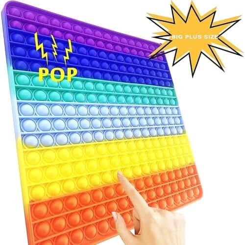 2021 Hot 20-50cm Push Bubble Pop Its Big Bubble Antistress Toys Fidget Luminous Big Simpl Dimmer Figet Toy Kids Tie Fidget Toys
