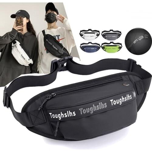 Men Women Nylon Waist Pack Sling Chest Hip Bag Travel Male Female Reflective Running Belt Bum Waist Pack Bags