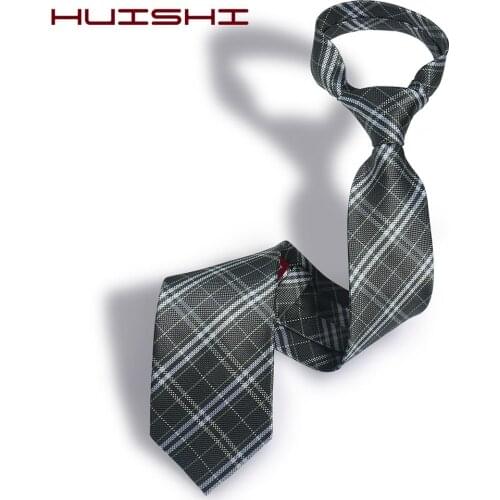 HUISHI Male Tie Classic 8cm Ties For Men Luxury Striped Plaid Checks Business Necktie For Men Suit Cravat Wedding Party Necktie