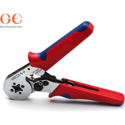 Tubular terminal crimping tools mini electrical pliers HSC8 10SA/6-4 0.25-10mm2 23-7AWG 6-6A 0.25-6mm2 high precision clamp set