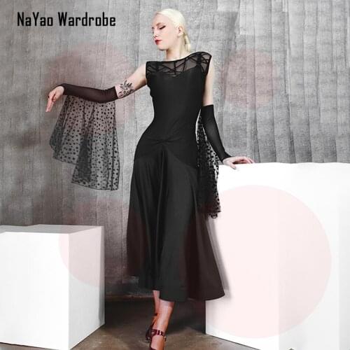 2021 New TL692 Latin Dance Dress Women Bare Back Dress With Armwear for Ballroom Samba Tango Chacha Dancing Performamnce