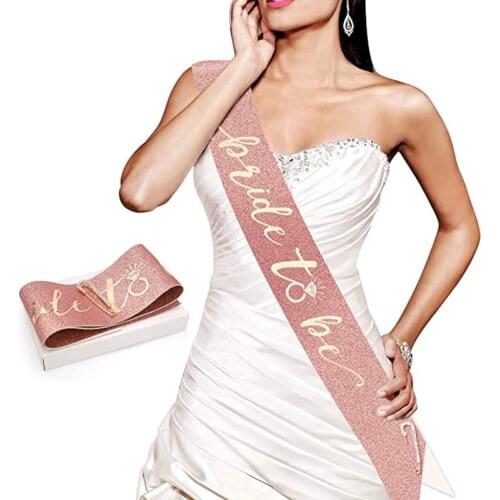 Bride To Be Sash Hen Party Brachelorette Hen Night Party Bridesmaid Gifts Wedding Party Decoration Supplies kw53