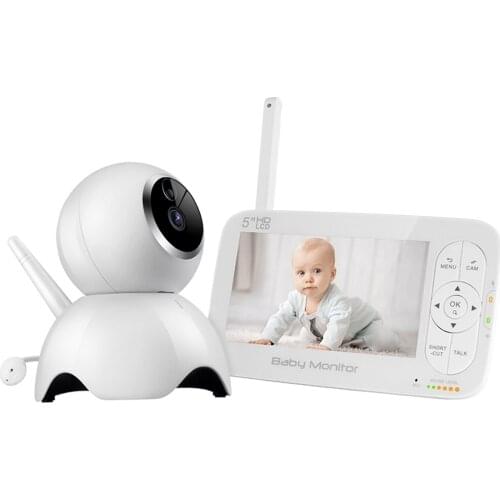 Baby Monitor,5'' HD Display Video Baby Monitor with 720P HD Camera Support Two-Way Audio, Night Vision,Temperature Monitor