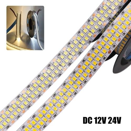 LED Strip DC12V 24V 480LEDs/m Flexible LED Light IP21 IP67 Waterproof 3000K 6500K 2835 LED Strip 5m/lot