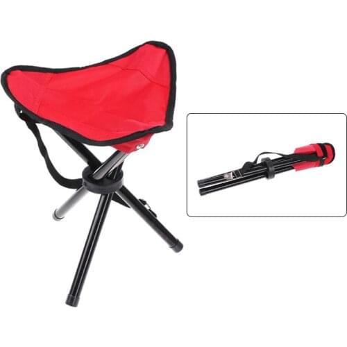 2019 Ultralight Portable Folding Chairs Tripod Chair Camping Equipment Fishing Stool Lightweight Seat for Outdoor Picnic Beach