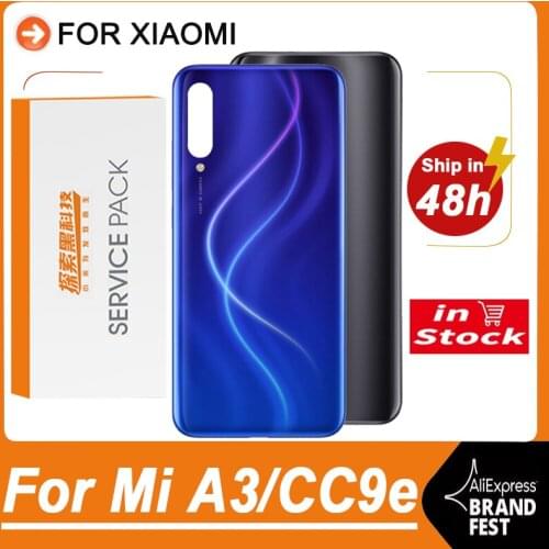 AAA Quality Back Housing Replacement For Xiaomi Mi A3 Back Cover Battery Glass Adhesive Sticker For Xiaomi CC9e Rear Cover