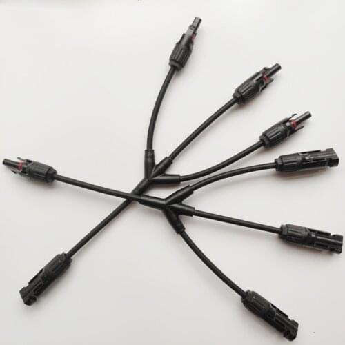 1Pair 3Y Branch Solar Parallel Male Female Connector Waterproof IP67 Solar Panel wire Connect Pocket Series Parallel Plug