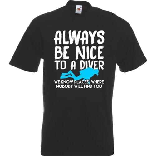 2019 Brand Tshirt Homme Tees Funny Scuba Diving T Shirt For Divers T-Shirt