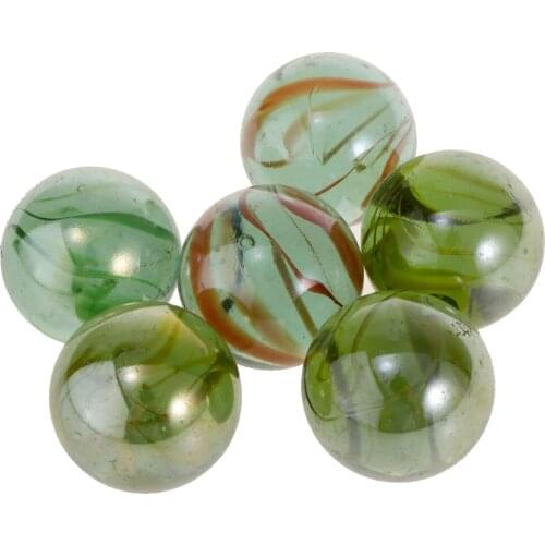 6pcs 35mm Glass Marbles Glass Balls Toys for Decoration Toys