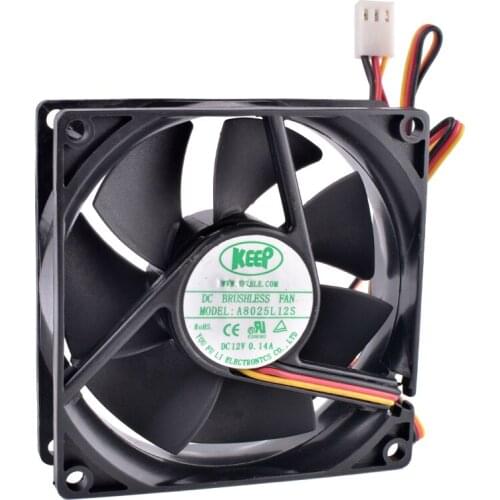 COOLING REVOLUTION A8025L12S 8cm 8025 80mm fan 80x80x25mm 12V 0.03A Silent silent cooling fan