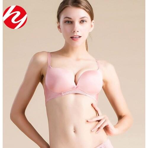 Real silk Push Up Bra Seamless Underwear Women Top Sexy Bras without Thin Unwired Bralette Brassiere Soft Lingerie Deep V