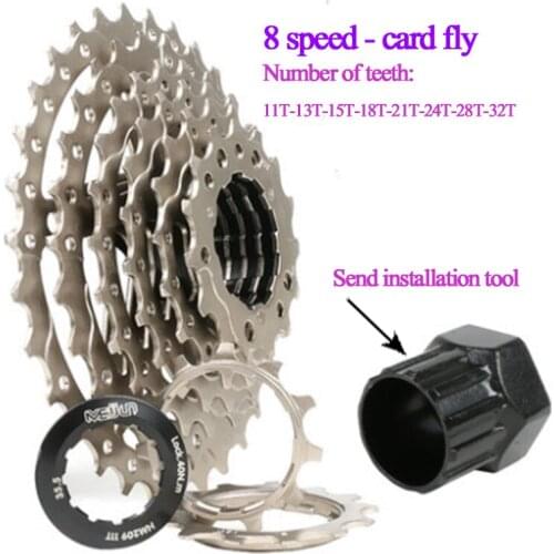 MTB mountain bike 8 speed 24 speed rear flywheel card type gear tower Color flywheel cover 24 flywheel 11-32t Free shipping