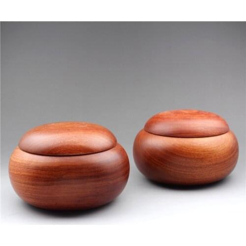 Mahogany weiqi box large weiqi pot Myanmar flower pear wood weiqi basket solid wooden food storage box tea pot