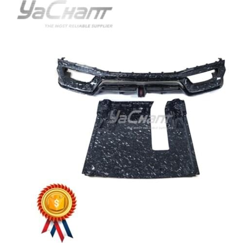 Forged Carbon Rear Lip with Underboard Fit For 2017-2020 R35 GTR EBA YC DESIGN Style Rear Diffuser Kit