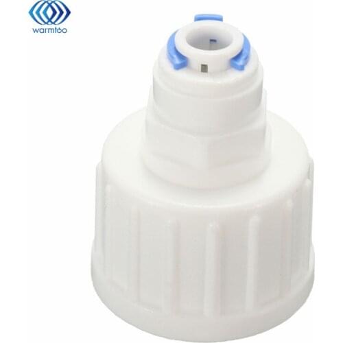Kitchen Water Filter Tap Connector Adaptor Push Fit 3/4 Inch BSP To 1/4 Inch Reverse Osmosis RO White Watering Fitting Pipe