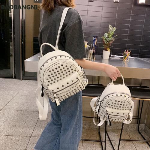 Ins Mini lovely campus schoolbag new fashion multi-purpose rivet backpack leisure travel girl backpack women mochila