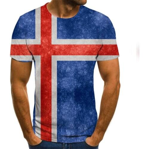 2021 Summer Newest National flags 3D Printed T Shirt Men Joker Face Casual Male tshirt Short Sleeve Funny T Shirts Tops tee