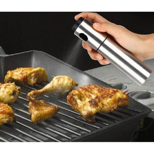 Stainless Steel Olive Pump Spray Bottle Oil Sprayer Oiler Pot BBQ Barbecue Cooking Tool Kitchen Tool Can Pot Cookware 200g