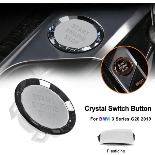 New diamond crystal car engine start / stop switch button replacement cover for BMW 3 Series G20 2019