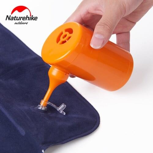 Naturehike Portable Quick-Fill Air Pump with Nozzles Rechargeable Inflator/Deflator Mini Pump for Inflatable Camping Mat Pillows