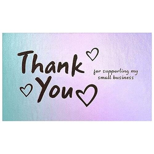 10-50pcs Laser Thank You Cards for Your Order Shopping Purchase Thanks Greeting Cards Appreciation Card for Small Business 5*9cm