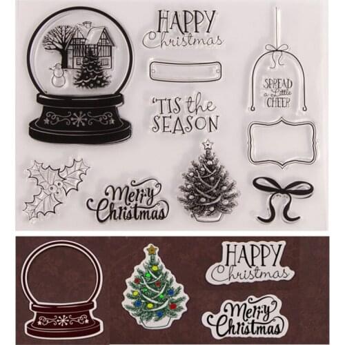 Crystal Ball Transparent Clear Silicone Stamp Seal Cutting DIY Scrapbooking Rubber Coloring Embossing Diary Decoration Reusable