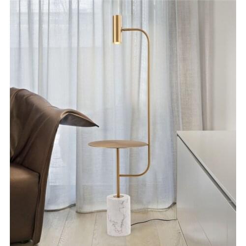 Modern Metal Marble Floor Lamp Home Living Room Bedroom Beside Decor Standing Light Fixture LED Suspension Lamps FA027