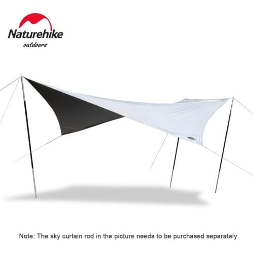 Naturehike 15㎡ Pentagon Canopy Sunscreen Waterproof Outdoor Vinyl Awning Tent Camping Sun Shelter 6-8 Person Use Portable