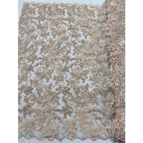 Exquisite high-quality handmade bead flower embroidery, French tulle lace, suitable for ladies' fashion dresses