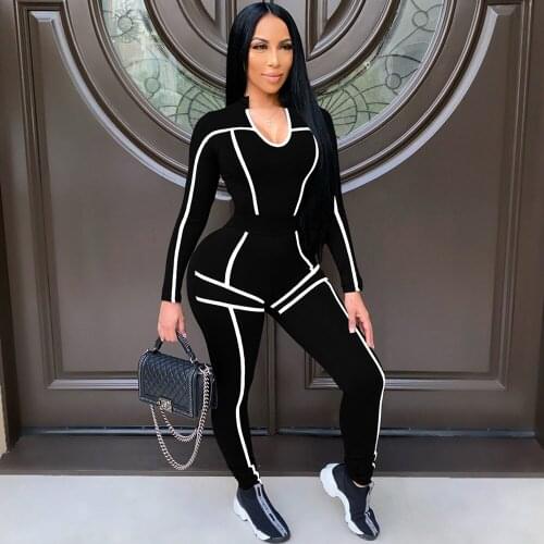 Striped Casual Sweatsuit Women Clothing Sets Spring Autumn Sweatshirt and Sweatpants Set for Women Joggers Sport Suits Tracksuit