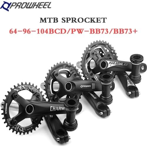 Prowheel MTB Crankset 6 7 8 9 10 11 Speed Mountain Bike Sprocket 170mm Crank Single/Two/Three Chainring Crankit Bicycle Parts