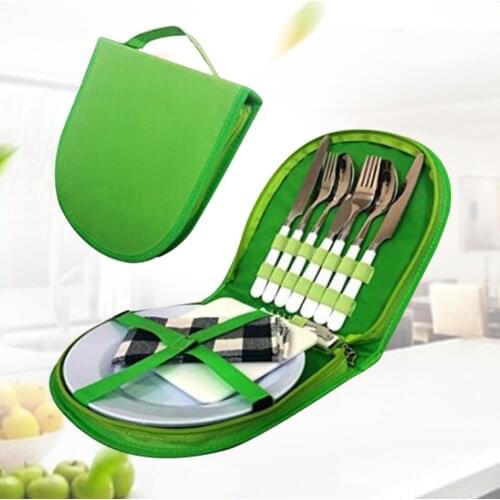 13 Pcs/set Camping Picnic Tableware Set Portable flatware Set Durable Utensils Fork Spoon Corkscrew Spatula Cutting Board
