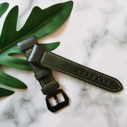 22mm Genuine Leather Quick Fit Replacement Watch Band Strap with for Garmin Fenix 5/ 5 Plus/Forerunner 935/Approach S60/Quatix 5