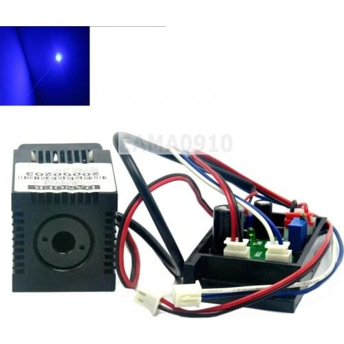 450nm 120mW 12V Blue Laser Dot Diode Module 33x33x50mm w/TTL and Fan Cooling
