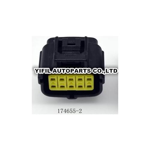 50pcs/lot 10 Pin/Way Display Monitor Instrument Plug Connector With Terminal Seal For Volvo Excavator EC55 140 174655-2