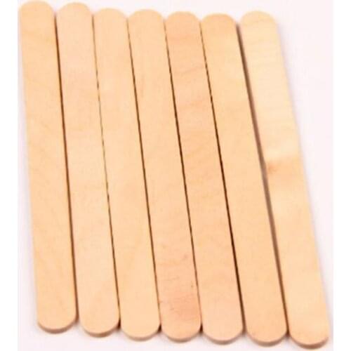 50 Pieces Ice Cream Stick DIY Handmade Wooden Toys Strip Material Lolly Sticks Wooden Stick For Ice Cream Maker